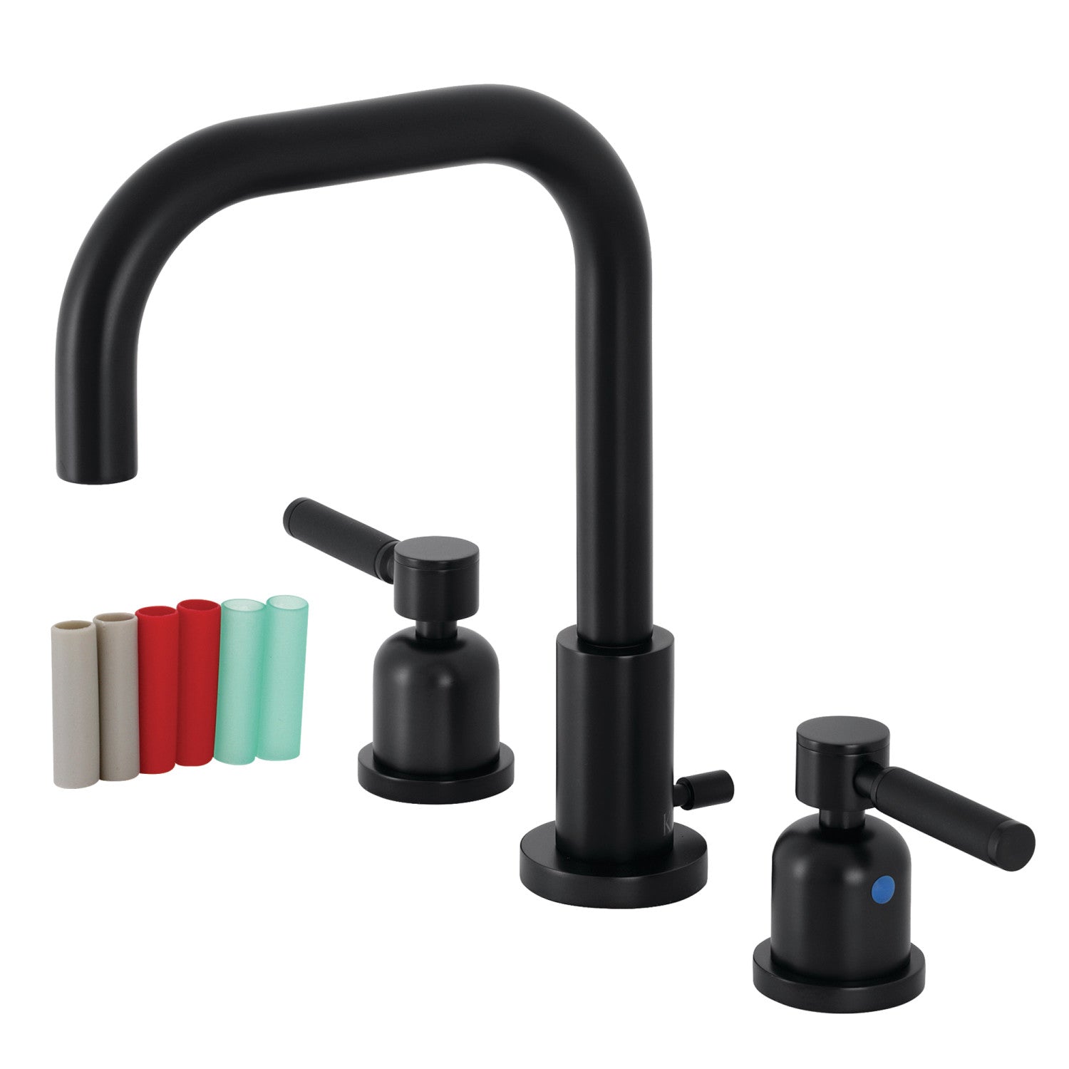 Kaiser widespread faucet in matte black