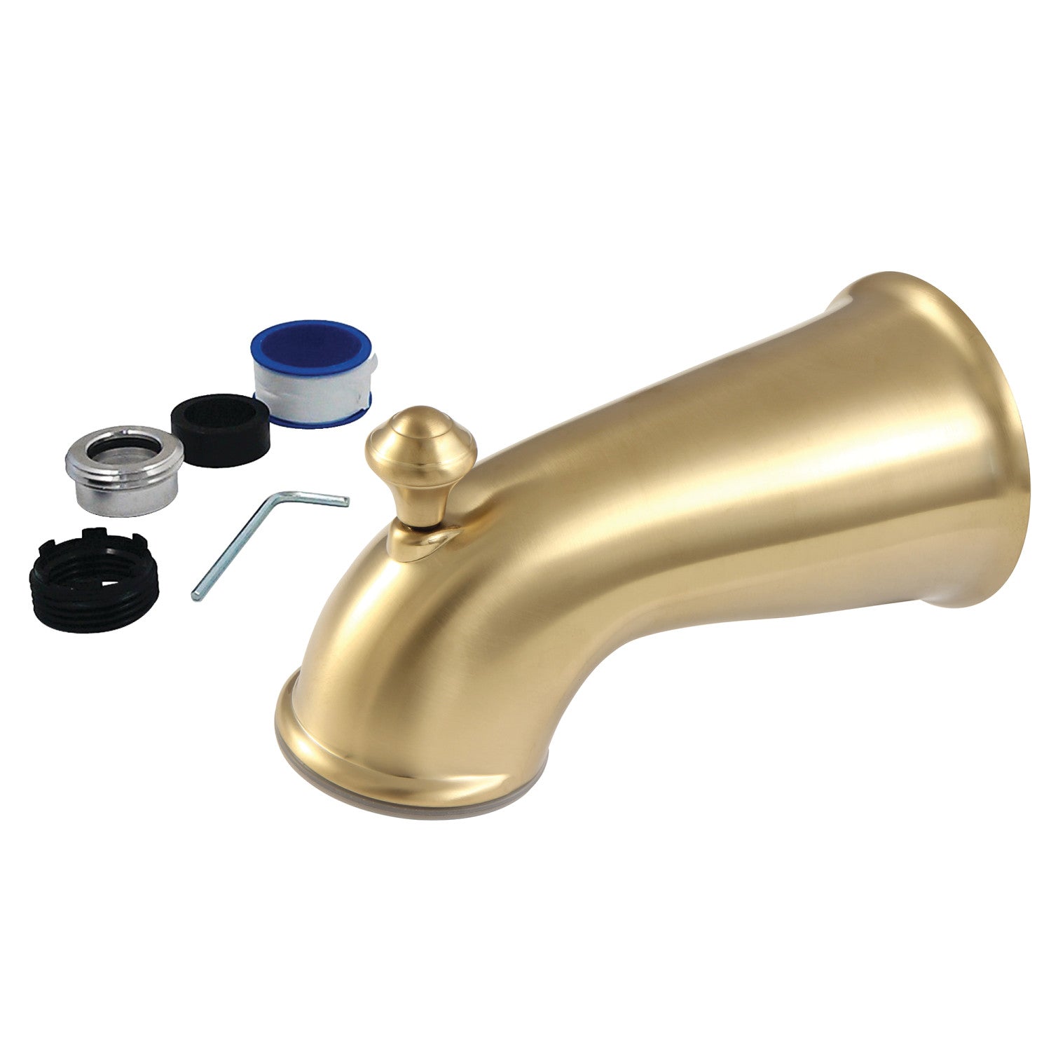 Heirloom tub spout in brushed brass