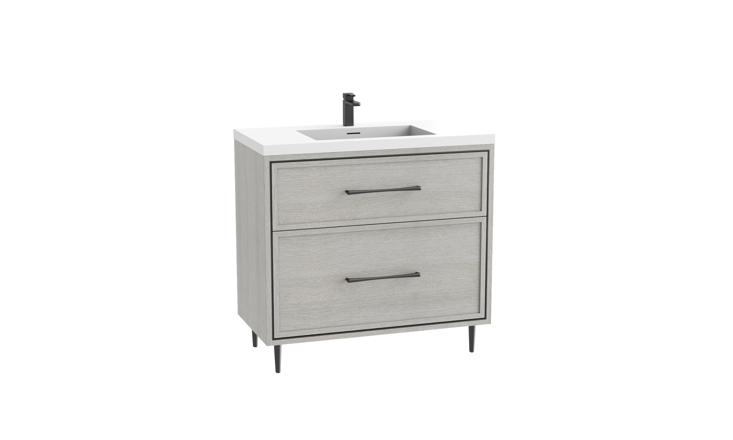 Madeli Profile 24 inch vanity with mid century feet