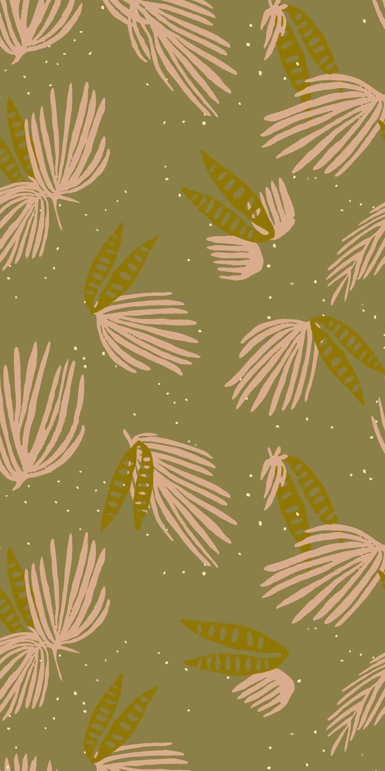 Warri Palms wallpaper in Dried Basil